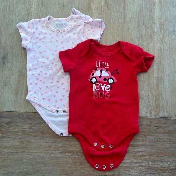 Baby Girl Valentine’s Day Four Piece Outfit Bundle Size 3 months Color Red White - Picture 2 of 7
